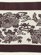 Antique Japanese Katagami Paper Kimono Stencil Paulownia Cherry Blossoms A628