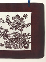 Antique Japanese Katagami Paper Kimono Stencil Paulownia Cherry Blossoms A628