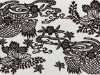 Antique Japanese Katagami Paper Kimono Stencil Paulownia Cherry Blossoms A628