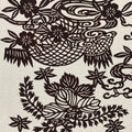 Antique Japanese Katagami Paper Kimono Stencil Paulownia Cherry Blossoms A628