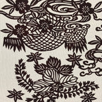 Antique Japanese Katagami Paper Kimono Stencil Paulownia Cherry Blossoms A628