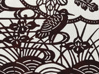 Antique Japanese Katagami Paper Kimono Stencil Pond Birds Iris Plum Blossom A622