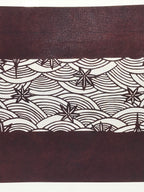 Antique Japanese Katagami Paper Kimono Stencil Seigaiha Maple Leaf A632