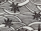 Antique Japanese Katagami Paper Kimono Stencil Seigaiha Maple Leaf A632