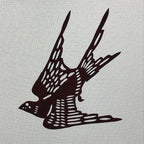 Antique Japanese Katagami Paper Kimono Stencil Swallow Bird Tsubame A643