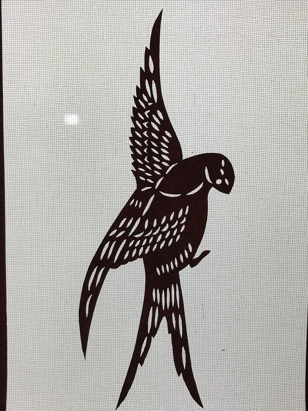 Antique Japanese Katagami Paper Kimono Stencil Swallow Bird Tsubame A644
