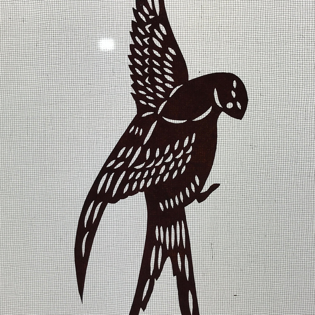 Antique Japanese Katagami Paper Kimono Stencil Swallow Bird Tsubame A644