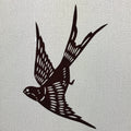 Antique Japanese Katagami Paper Kimono Stencil Swallow Bird Tsubame A645