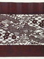 Antique Japanese Katagami Paper Kimono Stencil Water Iris Plum Blossom A623