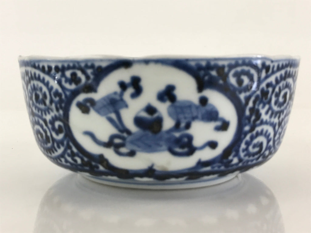 Antique Japanese Koimari Ware Porcelain Bowl Fuki Choshun Vessel Sometsuke PY196