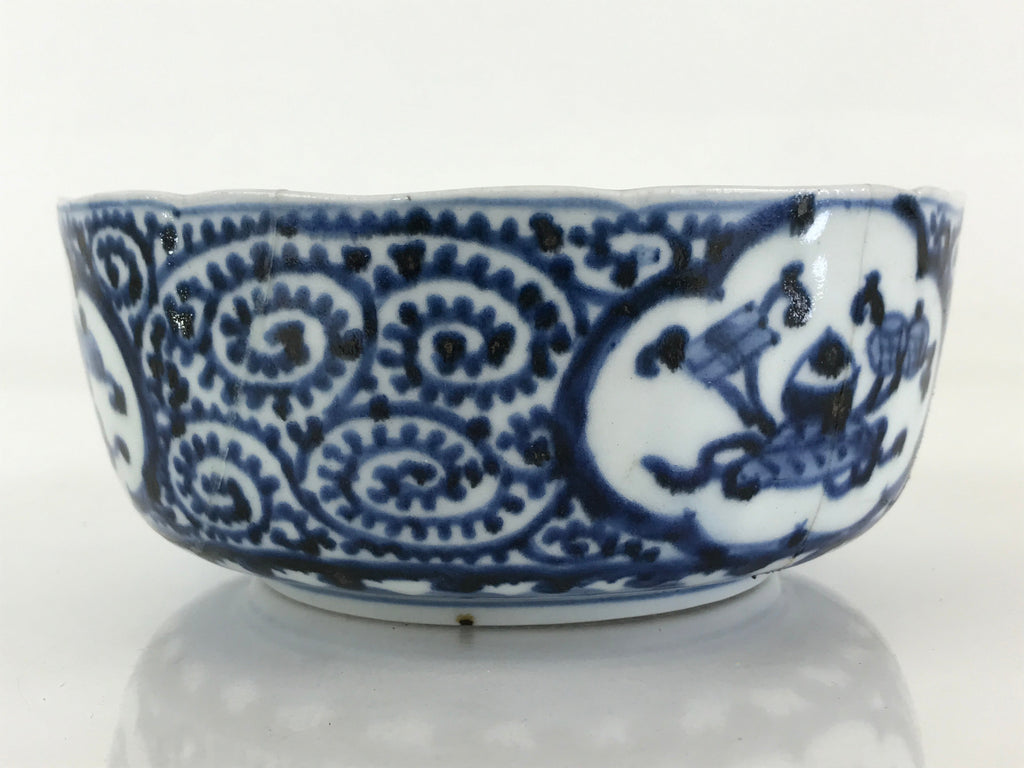 Antique Japanese Koimari Ware Porcelain Bowl Fuki Choshun Vessel Sometsuke PY196