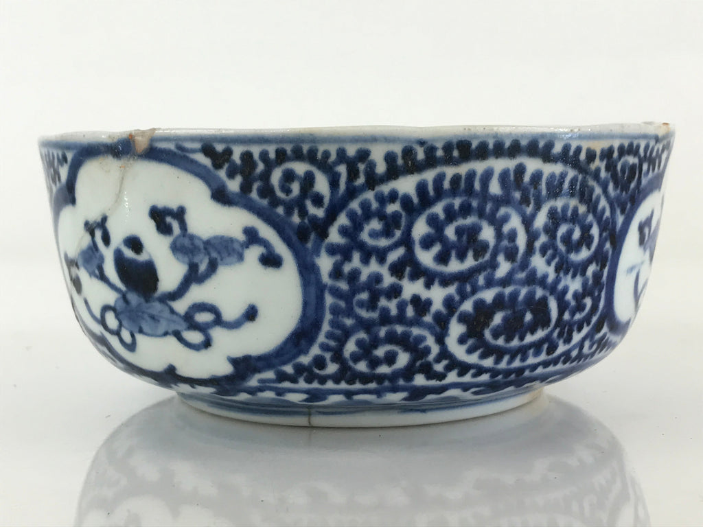 Antique Japanese Koimari Ware Porcelain Bowl Fuki Choshun Vessel Sometsuke PY197