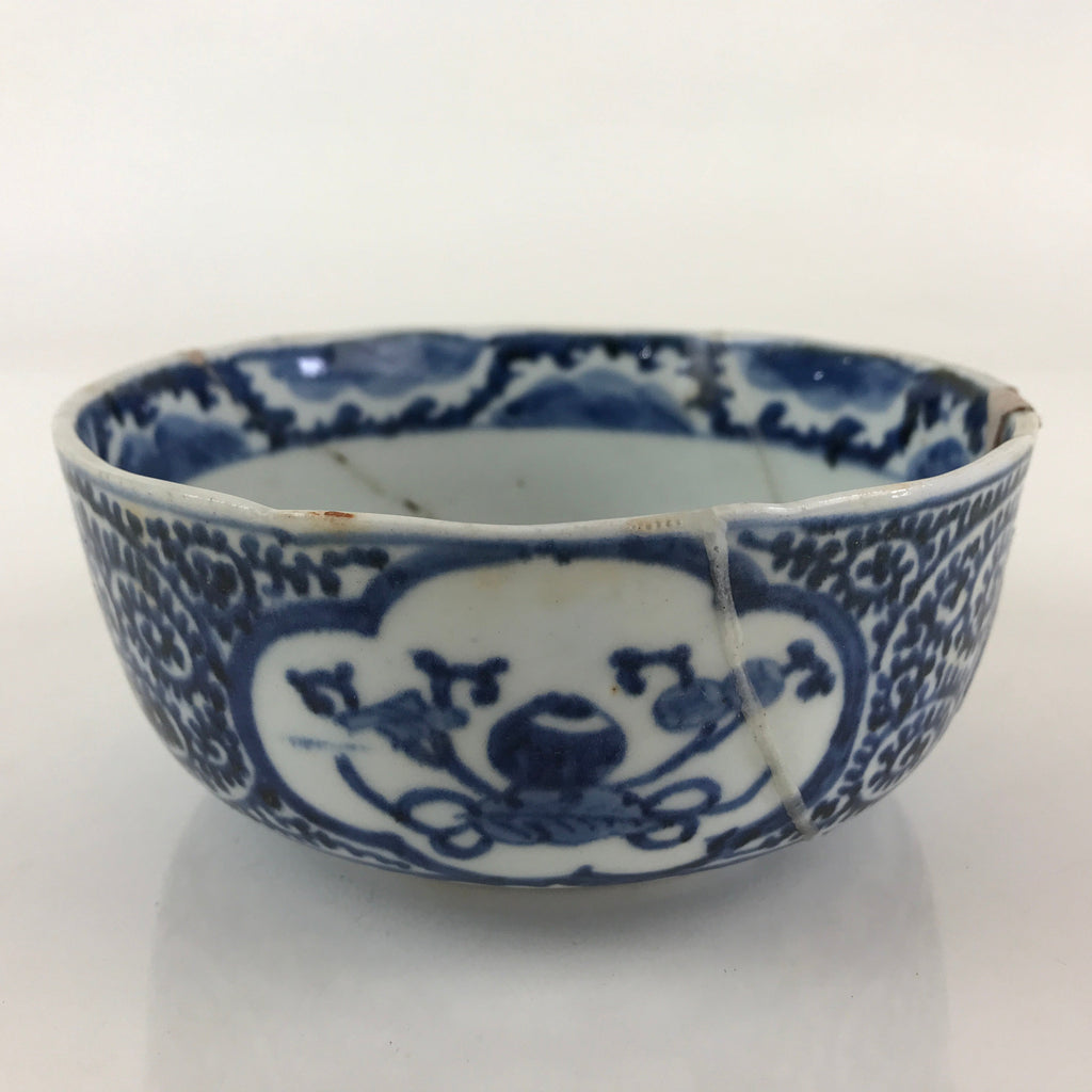 Antique Japanese Koimari Ware Porcelain Bowl Fuki Choshun Vessel Sometsuke PY197