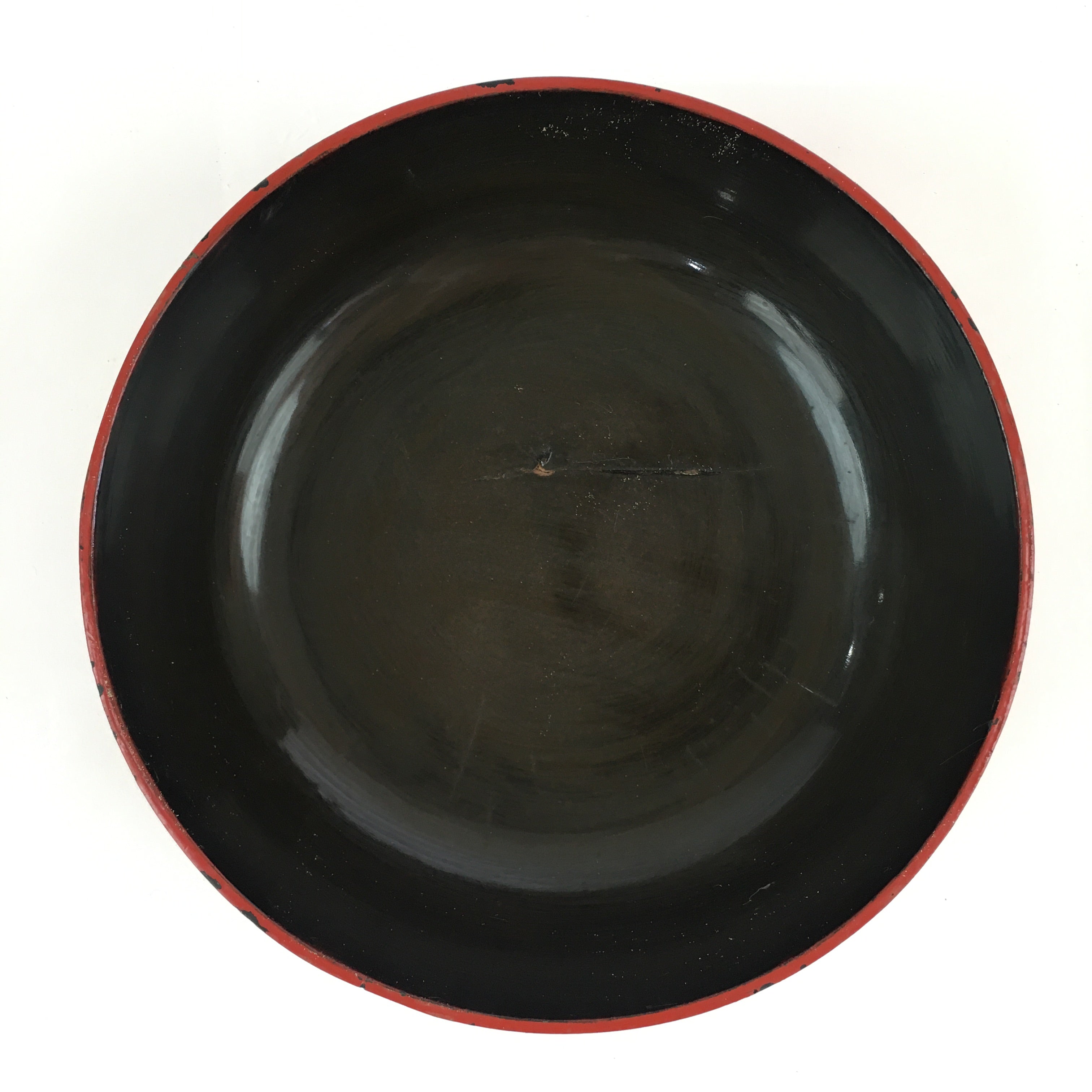 Antique Japanese Lacquered Round Wooden Container Lidded Bowl Kashiki UR791