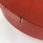 Antique Japanese Lacquered Round Wooden Container Lidded Bowl Kashiki UR791