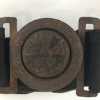 Antique Japanese Meiji Era Fire Brigade Firefighter Belt Firefighting Emblem JK2