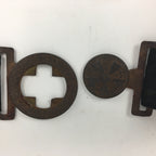 Antique Japanese Meiji Era Fire Brigade Firefighter Belt Firefighting Emblem JK2