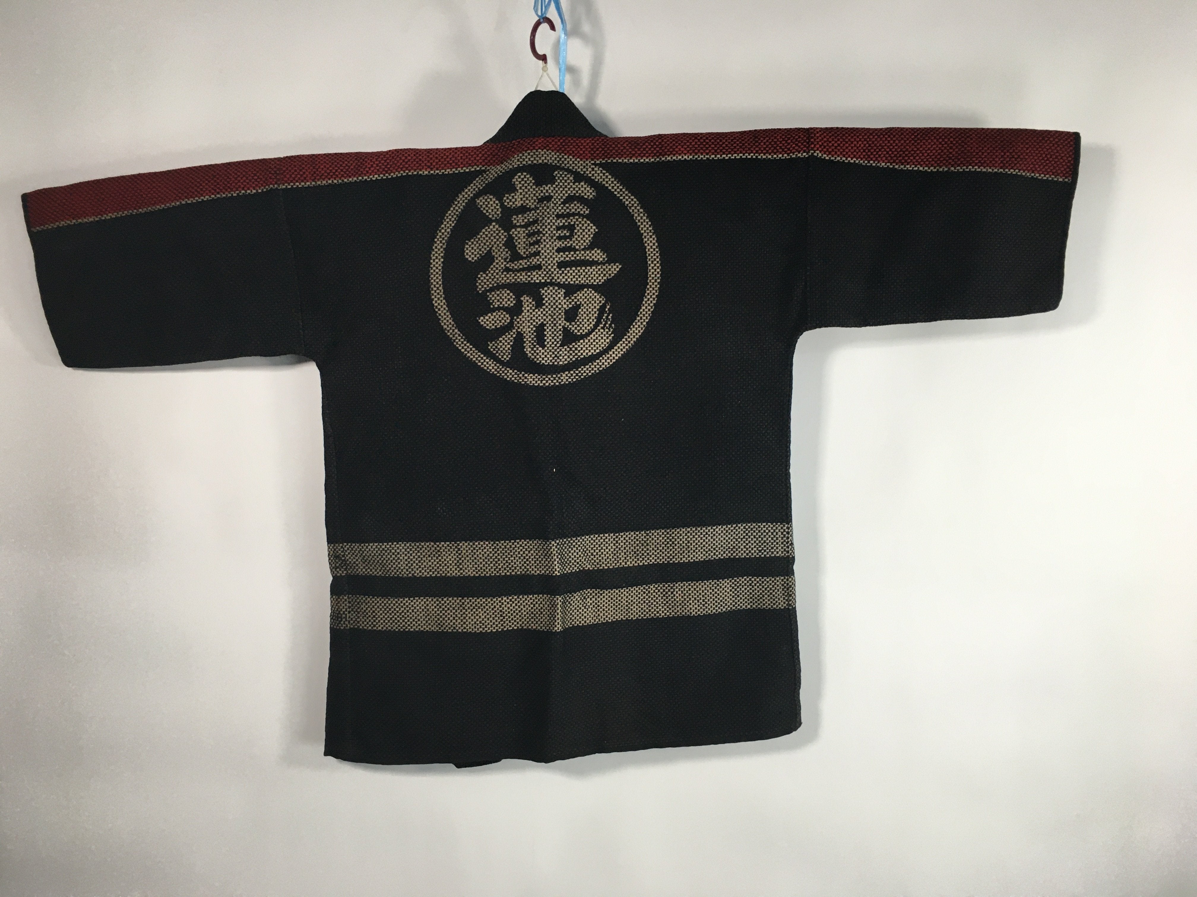 Antique Japanese Meiji Era Fire Brigade Firefighter Uniform Top Bottom Set JK235
