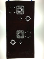 Antique Japanese Meiji Era Katagami Kimono Stencil Flower Petal Diamond C242