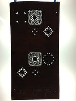 Antique Japanese Meiji Era Katagami Kimono Stencil Flower Petal Diamond C242