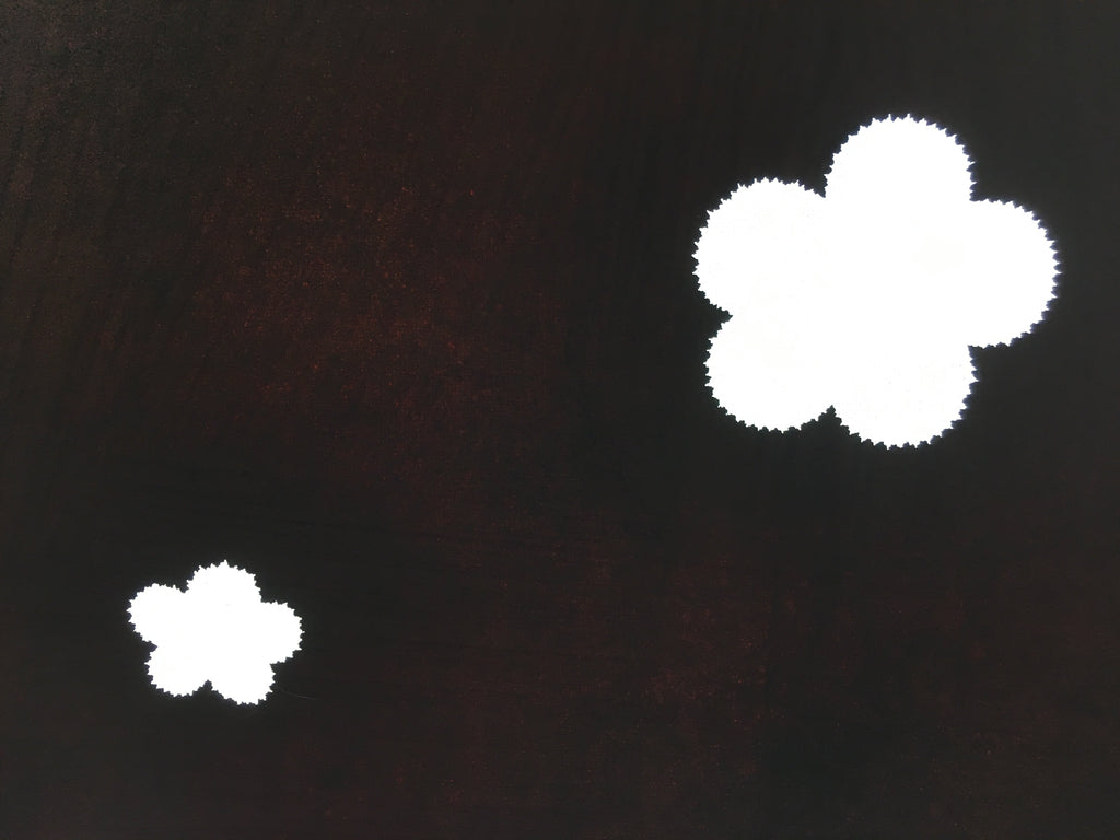 Antique Japanese Meiji Era Katagami Kimono Stencil Katazome Sakura Flower C253