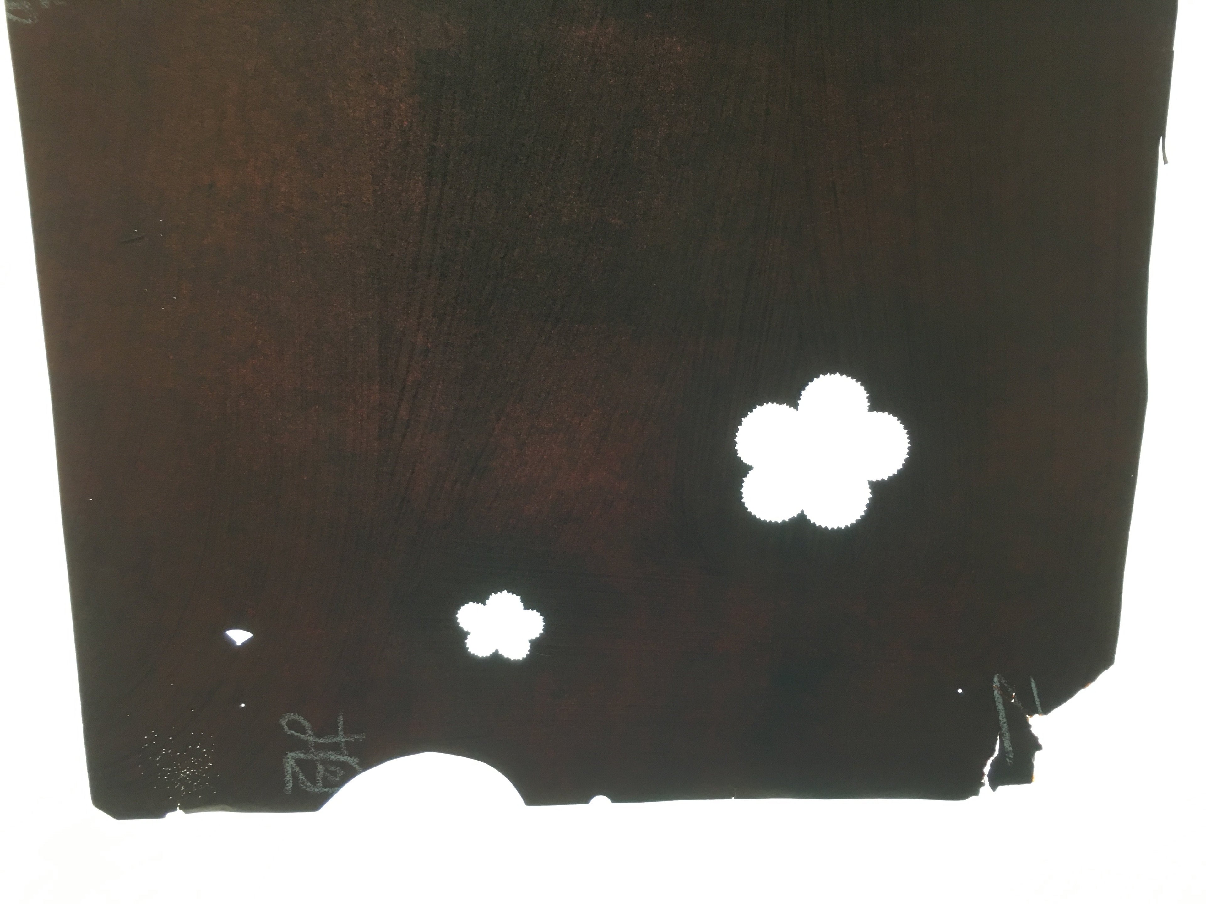 Antique Japanese Meiji Era Katagami Kimono Stencil Katazome Sakura Flower C253