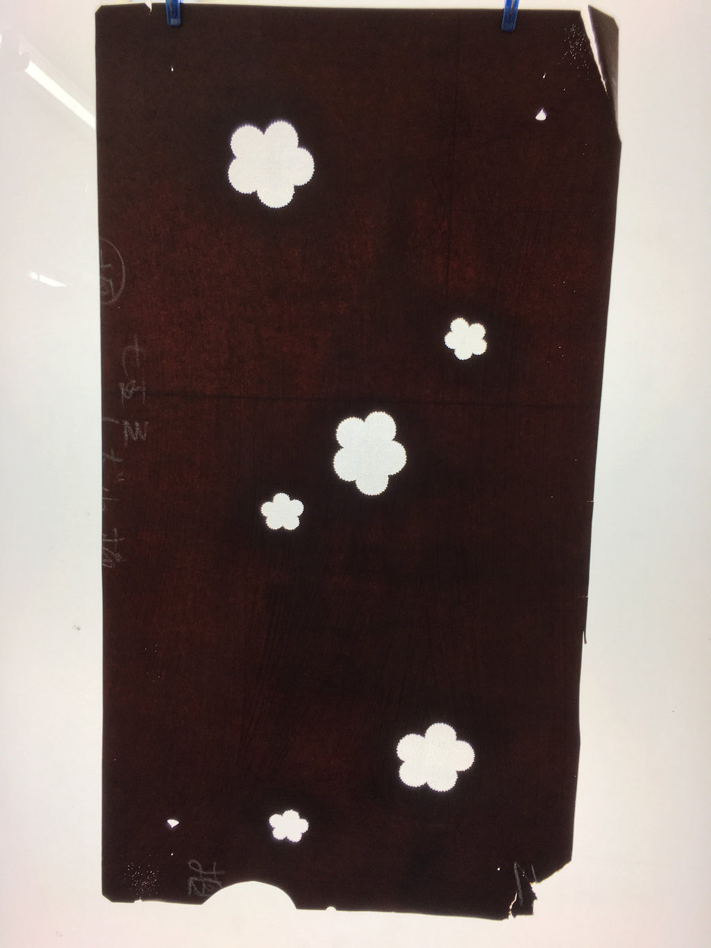 Antique Japanese Meiji Era Katagami Kimono Stencil Katazome Sakura Flower C253