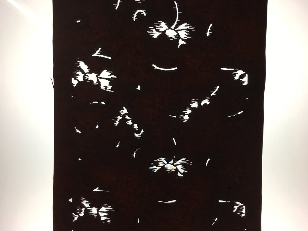 Antique Japanese Meiji Era Katagami Kimono Stencil Pattern Flowers Petal C258