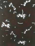 Antique Japanese Meiji Era Katagami Kimono Stencil Pattern Flowers Petal C258