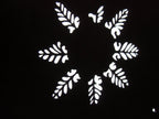 Antique Japanese Meiji Era Katagami Kimono Stencili Flower Brown Katazome C217
