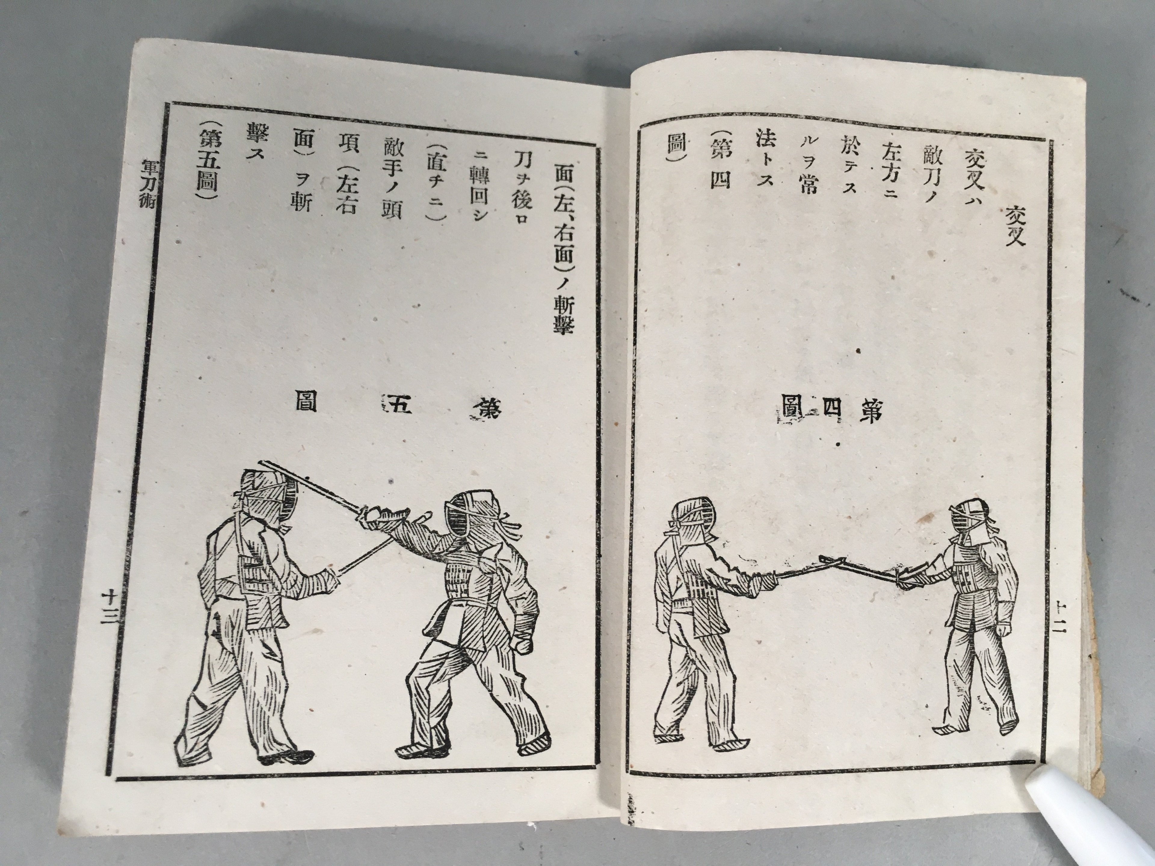Antique Japanese Military Textbook Swordsmanship Meiji 1902 JK147