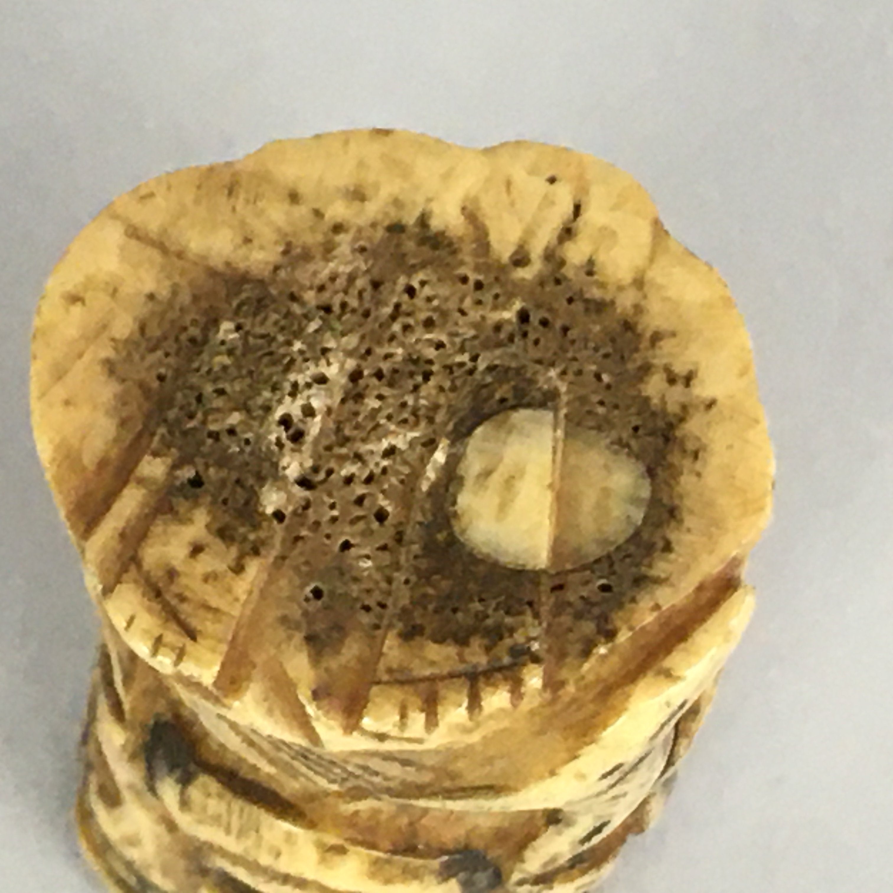 Antique Japanese Netsuke Hand Carved Devil Demon Meiji Era C1900 JK194