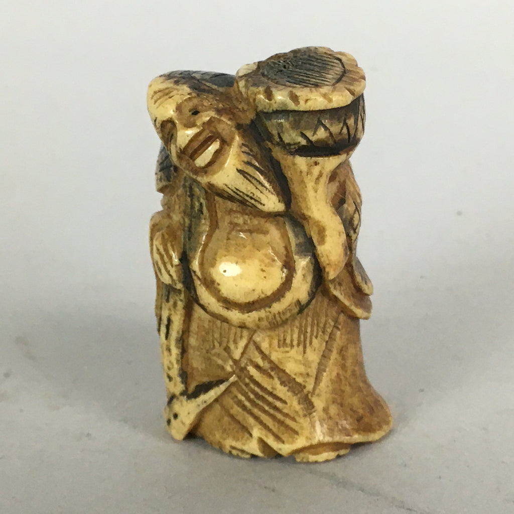 Antique Japanese Netsuke Hand Carved Devil Demon Meiji Era C1900 JK194