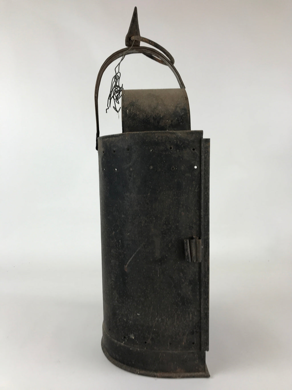 Antique Japanese Oil Lantern Iron Frame Glass Lamp Door Lighting Equipment LT61