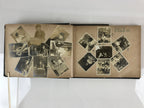 Antique Japanese Photo Album Vtg 97 pc C1930 Family Soldier Kimono Wedding AB117