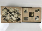 Antique Japanese Photo Album Vtg 97 pc C1930 Family Soldier Kimono Wedding AB117