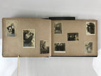 Antique Japanese Photo Album Vtg 97 pc C1930 Family Soldier Kimono Wedding AB117