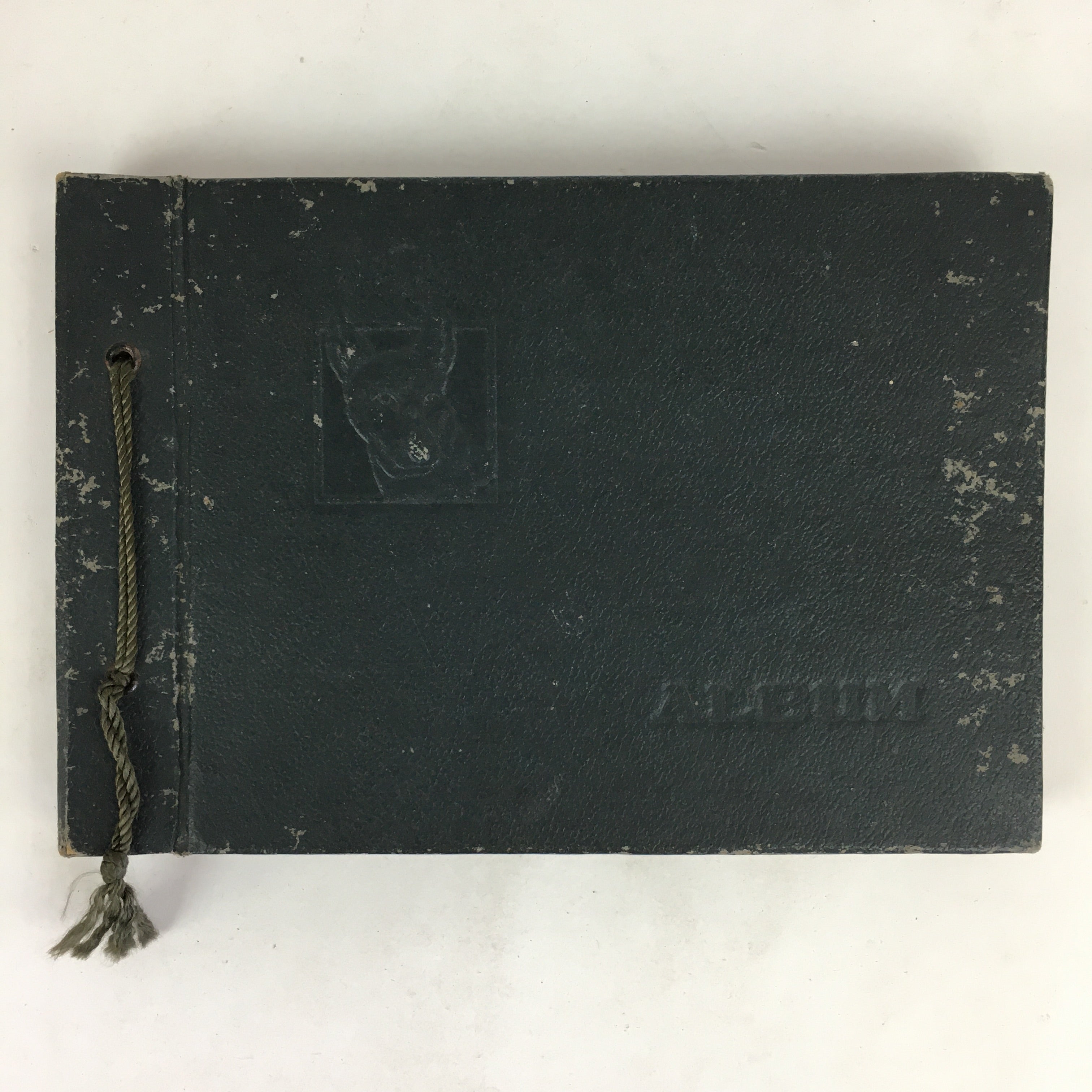 Antique Japanese Photo Album Vtg 97 pc C1930 Family Soldier Kimono Wedding AB117