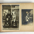 Antique Japanese Photo Album Vtg 97 pc C1930 Family Soldier Kimono Wedding AB117