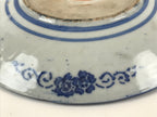 Antique Japanese Porcelain Plate Blue Sometsuke Japanese Flag Cherry Blossom PY1