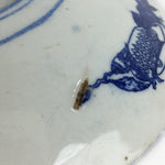 Antique Japanese Porcelain Plate Pottery Sometsuke Blue Sara White PP951