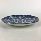 Antique Japanese Porcelain Plate Pottery Sometsuke Blue Sara White PP951
