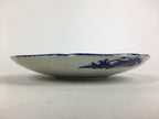Antique Japanese Porcelain Plate Pottery Sometsuke Blue Sara White PP951