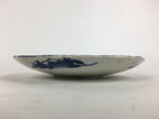 Antique Japanese Porcelain Plate Pottery Sometsuke Blue Sara White PP951