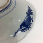 Antique Japanese Porcelain Plate Pottery Sometsuke Blue Sara White PP951