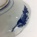 Antique Japanese Porcelain Plate Pottery Sometsuke Blue Sara White PP951