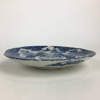 Antique Japanese Porcelain Plate Pottery Sometsuke Blue Sara White PP952