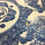 Antique Japanese Porcelain Plate Pottery Sometsuke Blue Sara White PP952