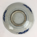 Antique Japanese Porcelain Plate Pottery Sometsuke Blue Sara White PP953