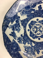 Antique Japanese Porcelain Plate Pottery Sometsuke Blue Sara White PP953